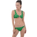 Skeleton Green Background Ring Detail Crop Bikini Set View1