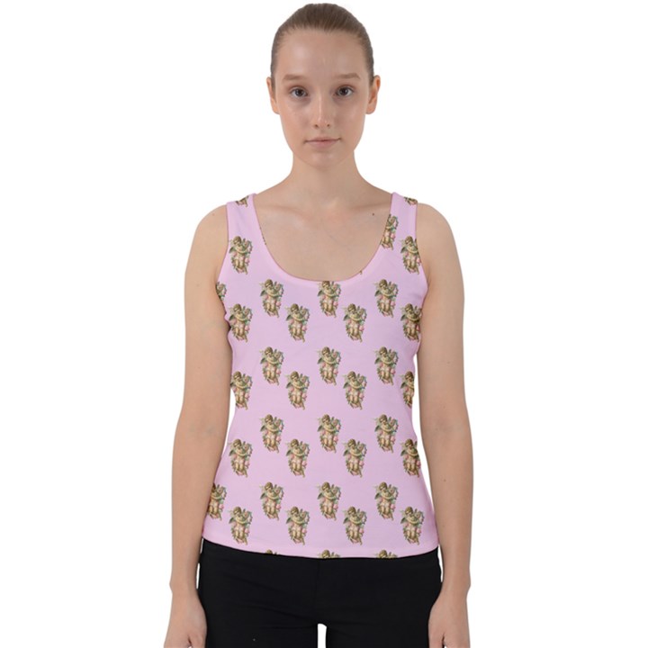 Angel Cherub Pink Velvet Tank Top