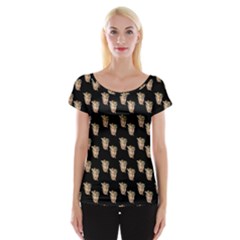 Angel Cherub Black Cap Sleeve Top by snowwhitegirl