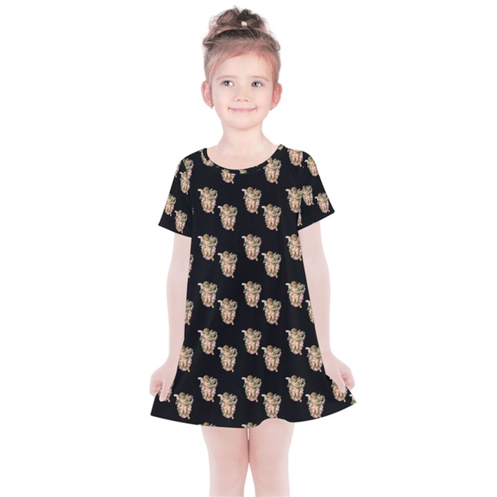 Angel Cherub Black Kids  Simple Cotton Dress