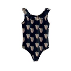 Angel Cherub Black Kids  Frill Swimsuit by snowwhitegirl