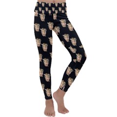 Angel Cherub Black Kids  Lightweight Velour Classic Yoga Leggings by snowwhitegirl