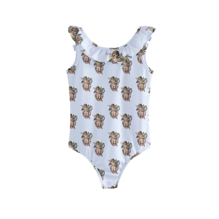 Angel Cherub White Kids  Frill Swimsuit