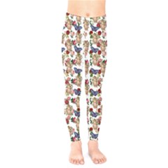 Angel Cherub Butterflies White Kids  Leggings by snowwhitegirl