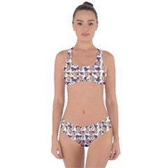 Angel Cherub Butterflies White Criss Cross Bikini Set by snowwhitegirl