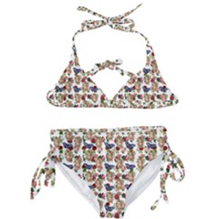 Angel Cherub Butterflies White Kids  Classic Bikini Set by snowwhitegirl