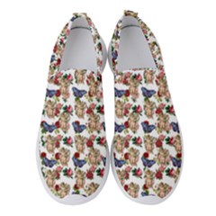 Angel Cherub Butterflies White Women s Slip On Sneakers by snowwhitegirl