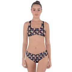 Angel Cherub Butterflies Black Criss Cross Bikini Set by snowwhitegirl