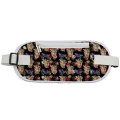 Angel Cherub Butterflies Black Rounded Waist Pouch