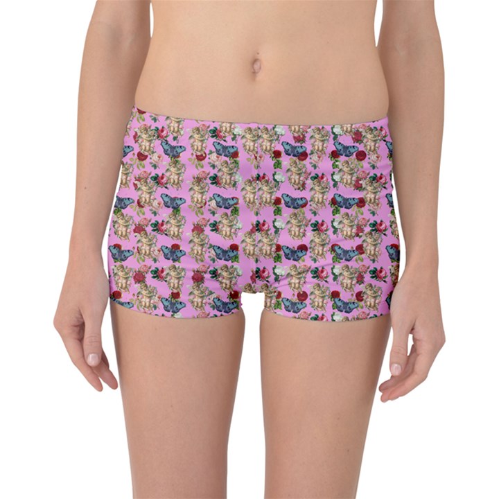 Angel Cherub Butterflies Pink Boyleg Bikini Bottoms