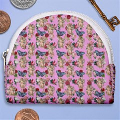 Angel Cherub Butterflies Pink Horseshoe Style Canvas Pouch by snowwhitegirl