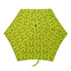 Carnation Pattern Yellow Mini Folding Umbrellas by snowwhitegirl