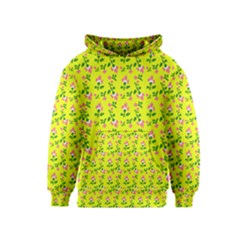 Carnation Pattern Yellow Kids  Pullover Hoodie by snowwhitegirl