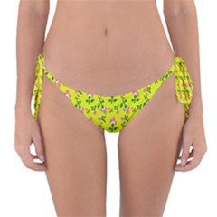 Carnation Pattern Yellow Reversible Bikini Bottom by snowwhitegirl