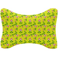 Carnation Pattern Yellow Seat Head Rest Cushion by snowwhitegirl