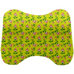 Carnation Pattern Yellow Head Support Cushion by snowwhitegirl