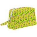 Carnation Pattern Yellow Wristlet Pouch Bag (Large) View1