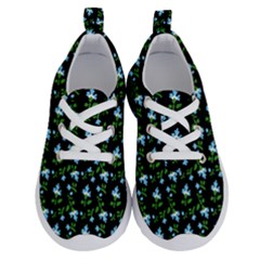 Carnation Pattern Black Running Shoes by snowwhitegirl