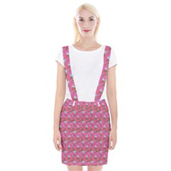 Carnation Pattern Pink Braces Suspender Skirt by snowwhitegirl