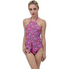 Carnation Pattern Pink Go With The Flow One Piece Swimsuit