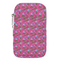 Carnation Pattern Pink Waist Pouch (small)