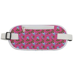 Carnation Pattern Pink Rounded Waist Pouch