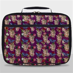 Angel Cherub Butterflies Magenta Full Print Lunch Bag by snowwhitegirl