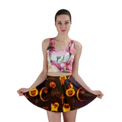 Funny Halloween Design Mini Skirt by FantasyWorld7