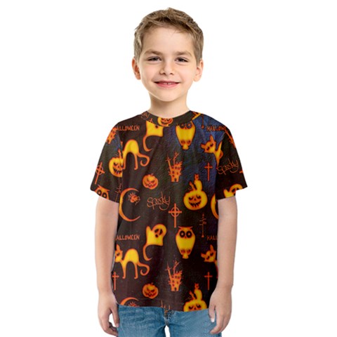 Funny Halloween Design Kids  Sport Mesh Tee by FantasyWorld7