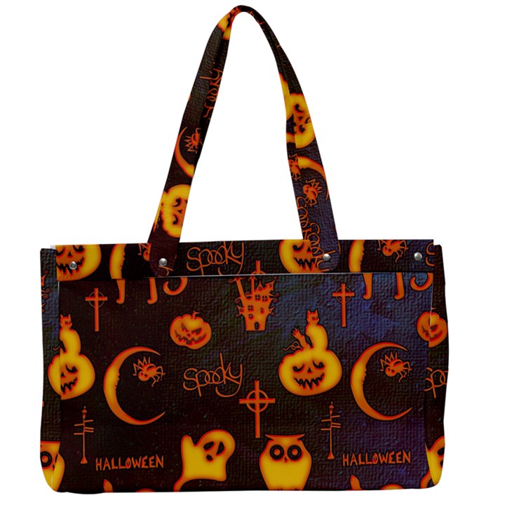 Funny Halloween Design Canvas Work Bag