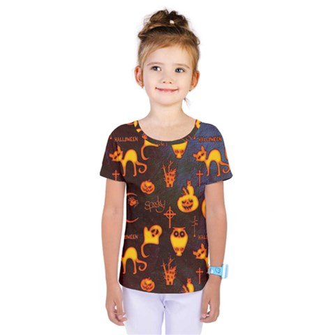 Funny Halloween Design Kids  One Piece Tee by FantasyWorld7