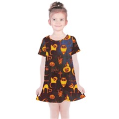 Funny Halloween Design Kids  Simple Cotton Dress by FantasyWorld7