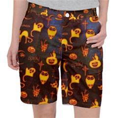 Funny Halloween Design Pocket Shorts by FantasyWorld7