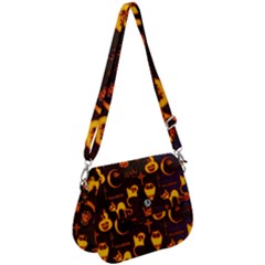 Funny Halloween Design Saddle Handbag