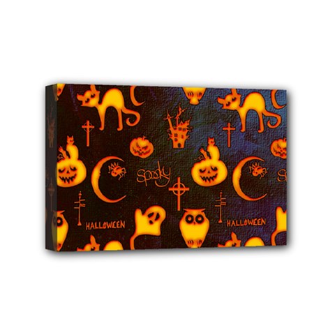 Funny Halloween Design Mini Canvas 6  X 4  (stretched) by FantasyWorld7