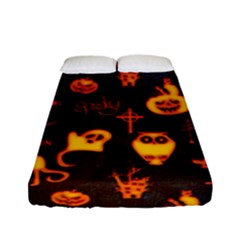 Funny Halloween Design Fitted Sheet (full/ Double Size) by FantasyWorld7