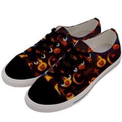 Funny Halloween Design Men s Low Top Canvas Sneakers by FantasyWorld7