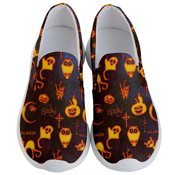 Funny Halloween Design Men s Lightweight Slip Ons