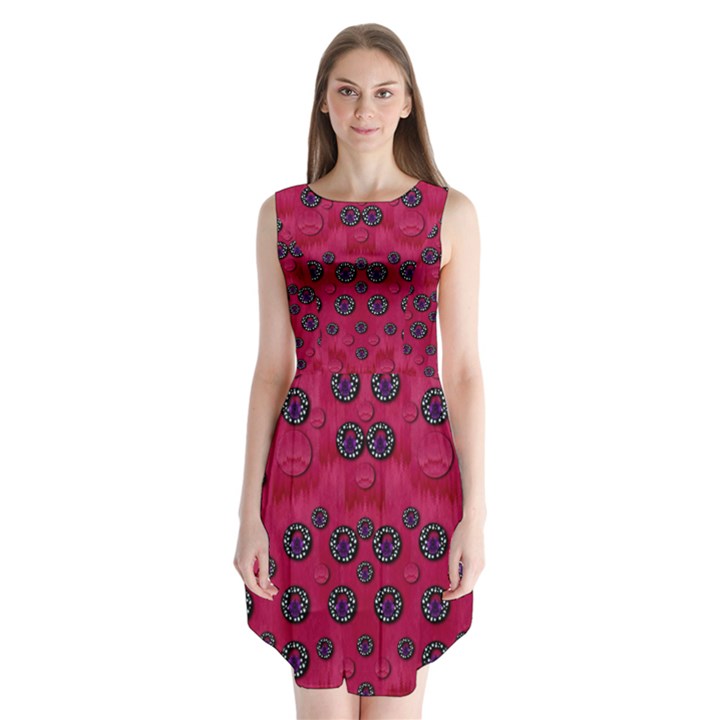 The Dark Moon Fell In Love With The Blood Moon Decorative Sleeveless Chiffon Dress  