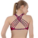 The Dark Moon Fell In Love With The Blood Moon Decorative Criss Cross Racerback Sports Bra View2