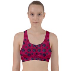 The Dark Moon Fell In Love With The Blood Moon Decorative Back Weave Sports Bra by pepitasart