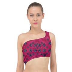 The Dark Moon Fell In Love With The Blood Moon Decorative Spliced Up Bikini Top 