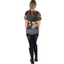 Christmas, Cute Dogs With Christmas Hat Women s V-Neck Scrub Top View4