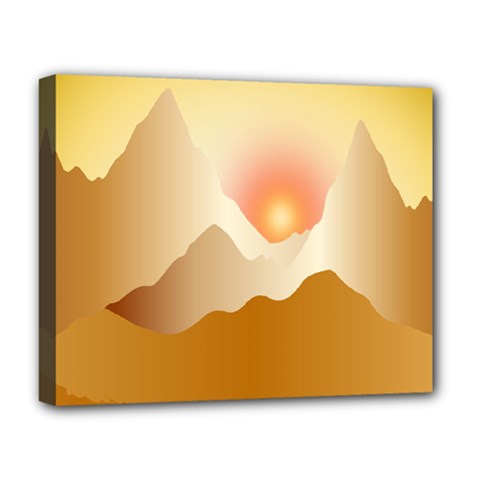 Twilight Mountain Landscape Sky Deluxe Canvas 20  X 16  (stretched) by Vaneshart