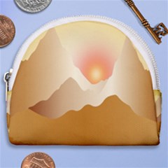 Twilight Mountain Landscape Sky Horseshoe Style Canvas Pouch by Vaneshart