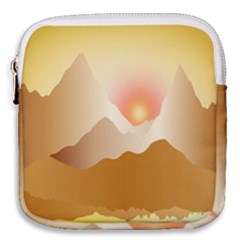 Twilight Mountain Landscape Sky Mini Square Pouch by Vaneshart