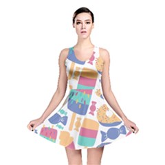 Icecream Pattern Pastel Sumer Reversible Skater Dress by Vaneshart