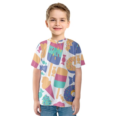 Icecream Pattern Pastel Sumer Kids  Sport Mesh Tee by Vaneshart