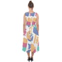 Icecream Pattern Pastel Sumer Midi Tie-Back Chiffon Dress View2