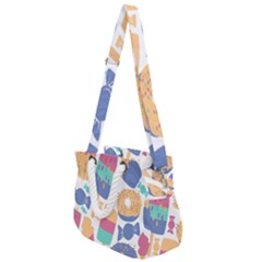 Icecream Pattern Pastel Sumer Rope Handles Shoulder Strap Bag by Vaneshart